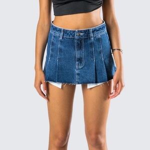 Finesse Dark Blue Denim Mini Skirt